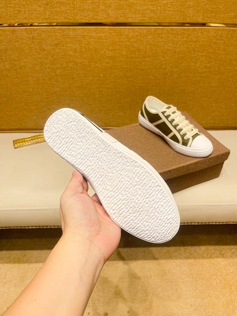 Olive Green and White Low-Top Sneakers — detail