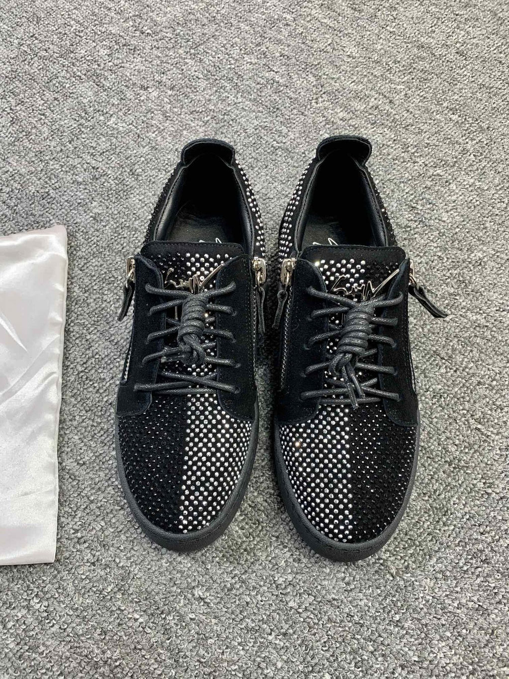 Giuseppe Zanotti Black Studded Low-Top Sneakers — hero