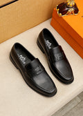 Hermès Black H-Strap Slip-On Loafers — hero