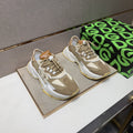 Dolce & Gabbana Taupe Mesh Panel Sneakers — front