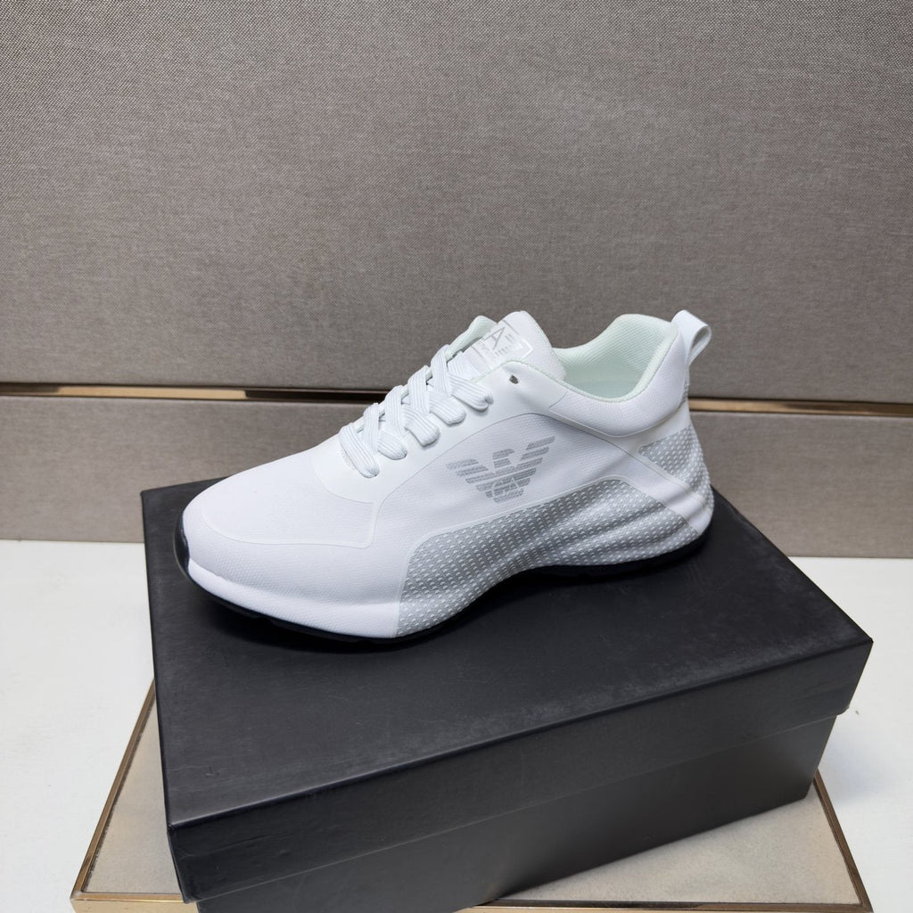 Emporio Armani Textured Panel Sneakers — front