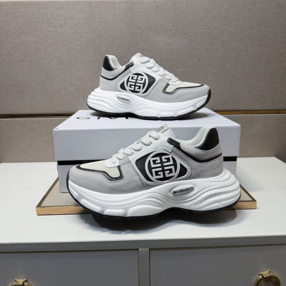 Givenchy Black and White Low-Top Sneakers — model