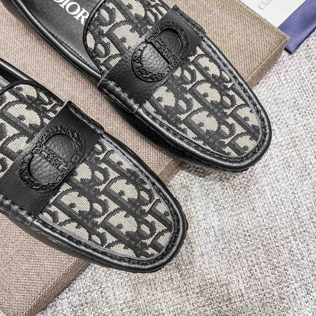 Dior Patterned Strap Loafers — detail