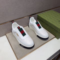 Gucci Green and Red Stripe Low-Top Sneakers — hero