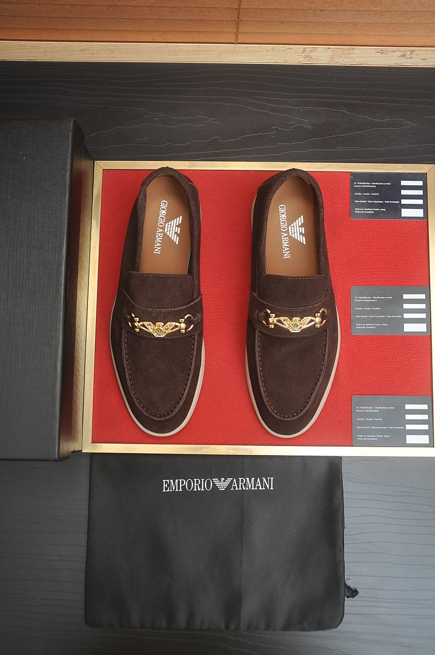 Armani Horsebit Slip-On Loafers — front