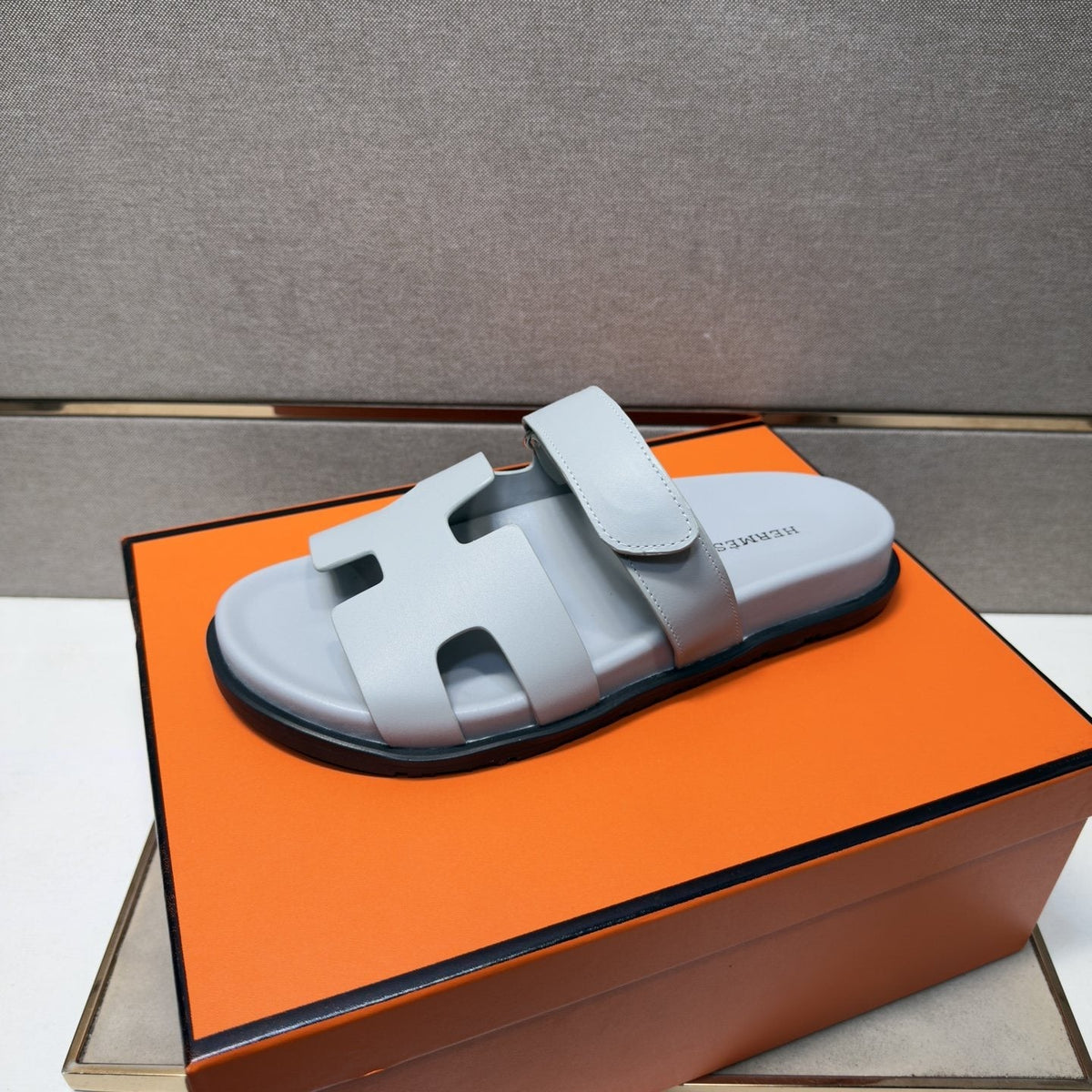 Hermès H-Cutout Open-Toe Sandals — front