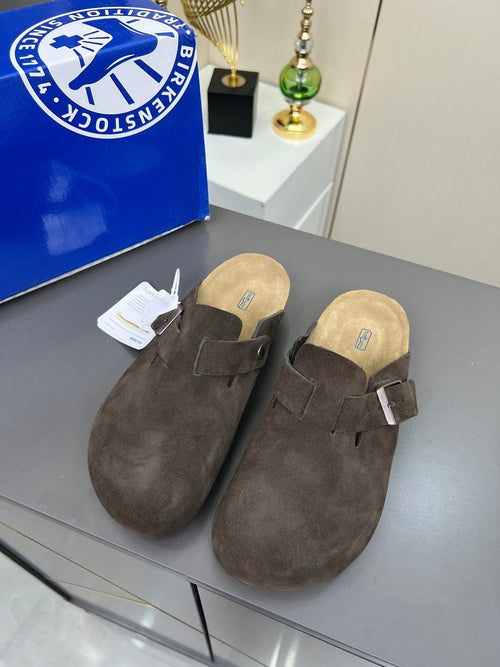 Birkenstock Closed-Toe Buckle Clogs — front