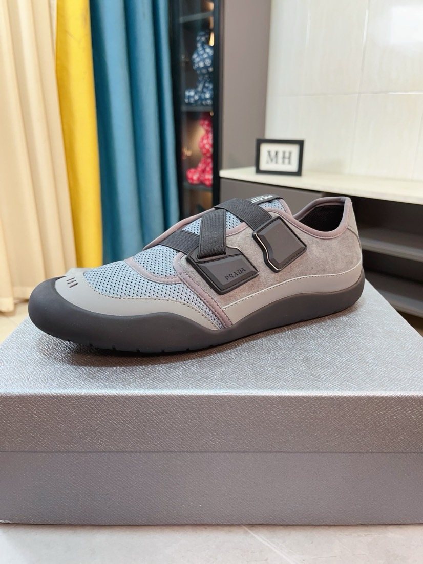Prada Mesh Slip-On Sneakers — front