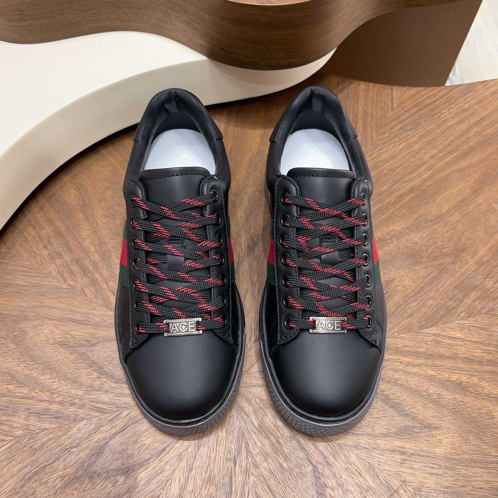 Gucci Red and Green Side Stripe Sneakers — front