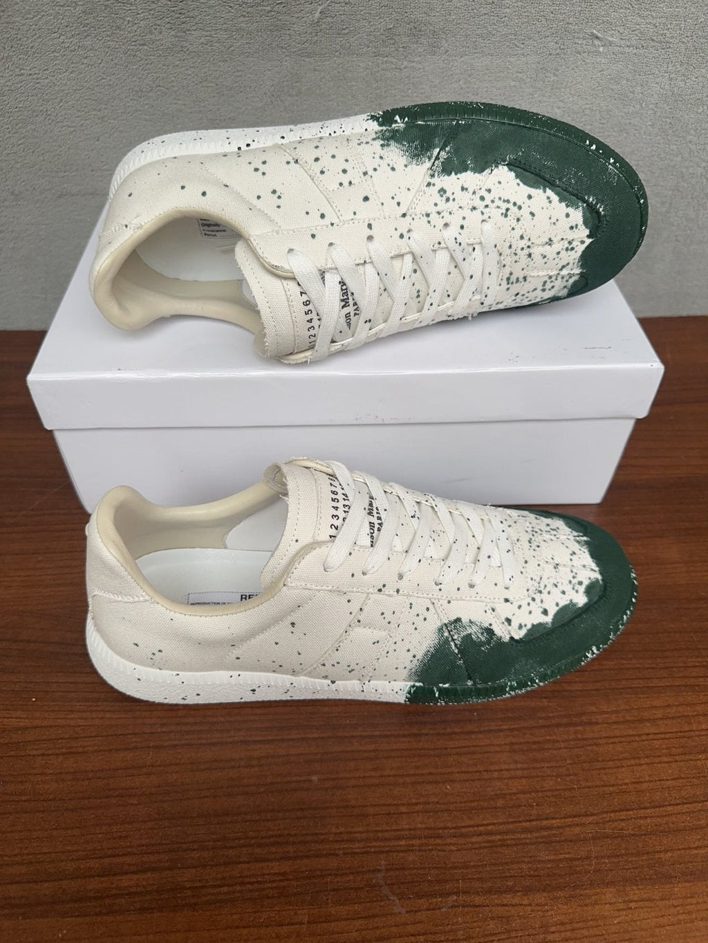 Maison Margiela Painted-Toe Low-Top Sneakers — front