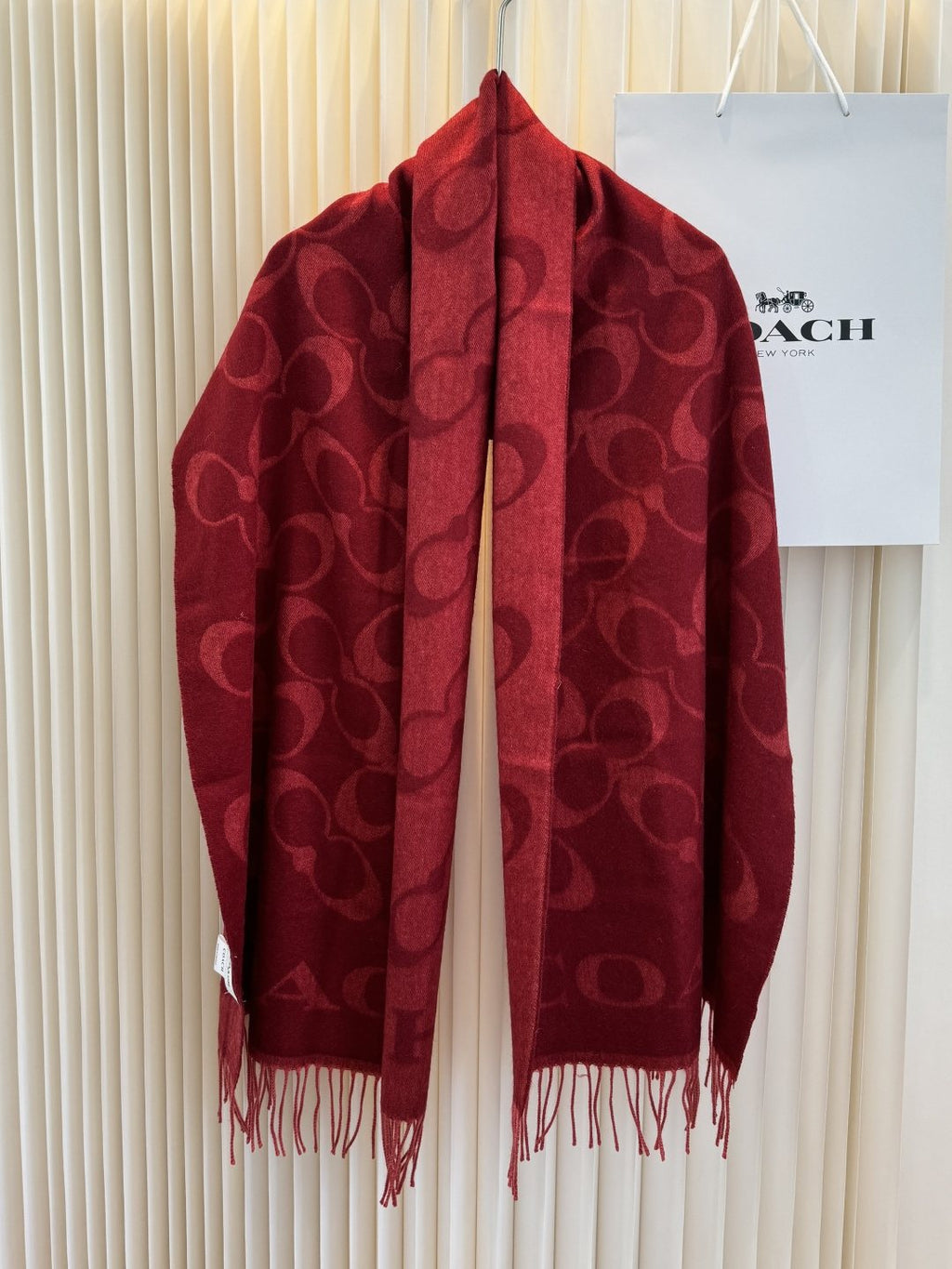 Coach C Motif Fringed Scarf — hero