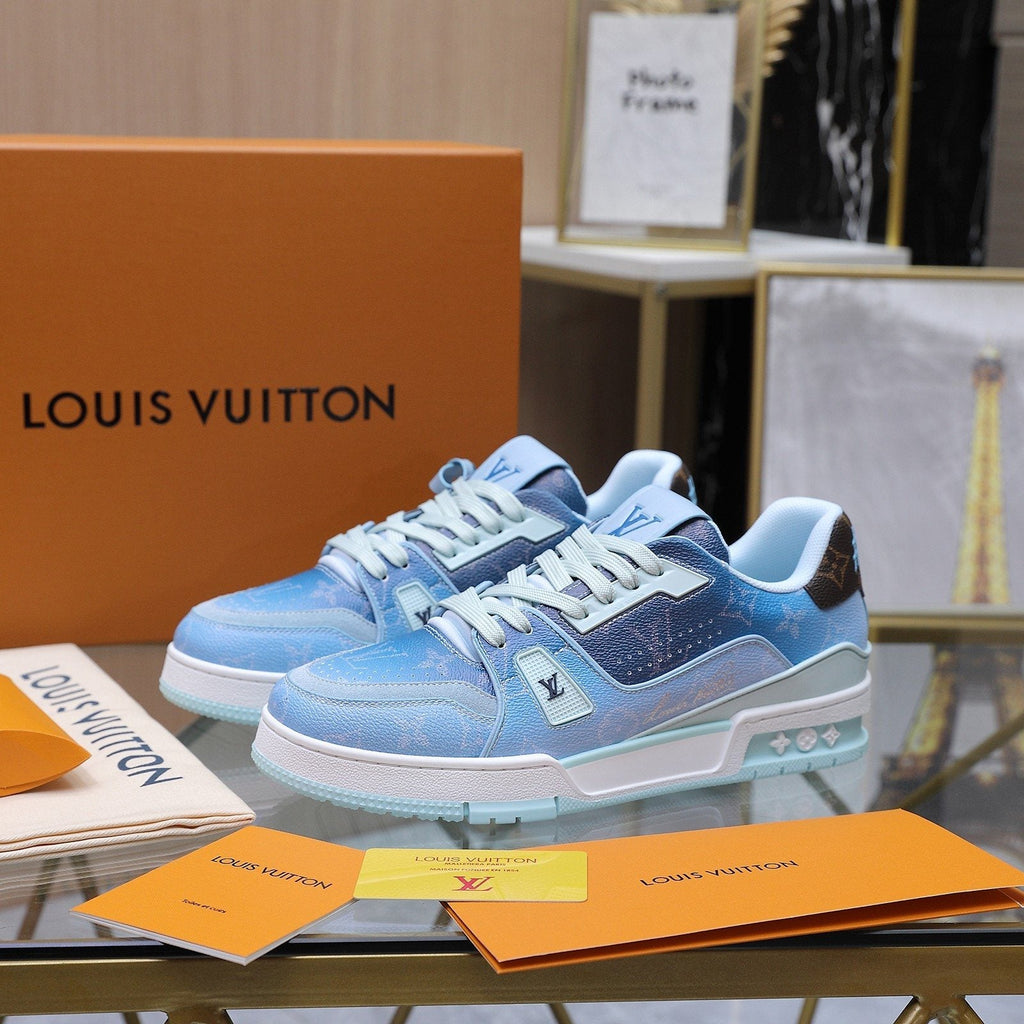 Louis Vuitton Color-Blocked Low-Top Sneakers — front