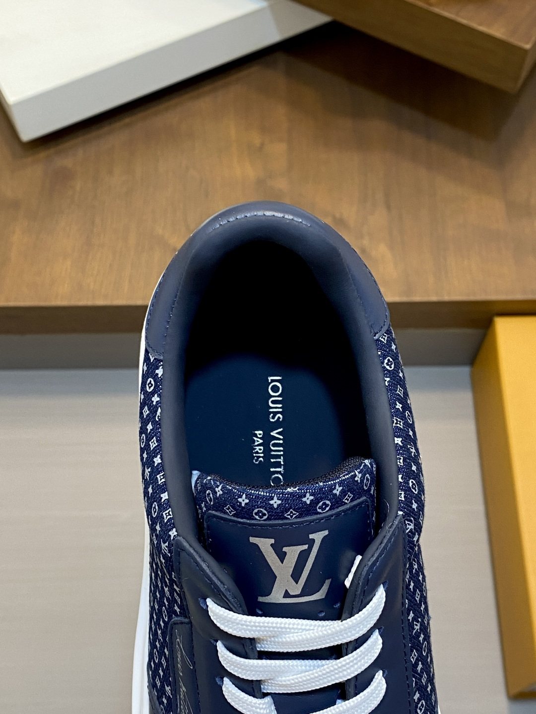 Louis Vuitton Textured Low-Top Sneakers — detail