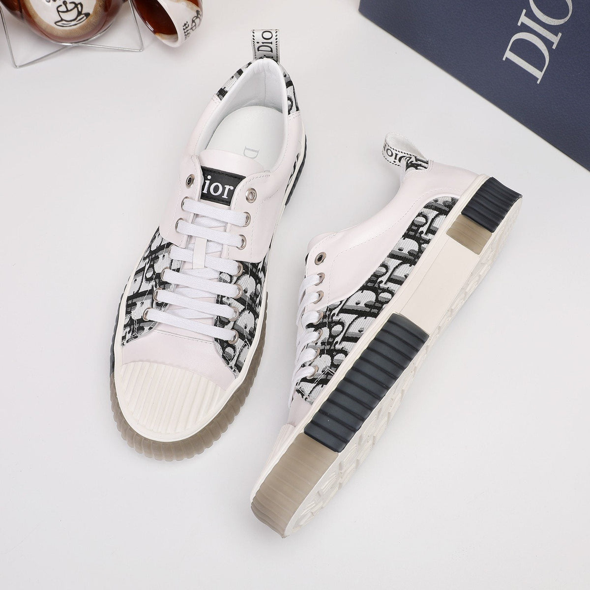Dior Patterned Low-Top Sneakers — front