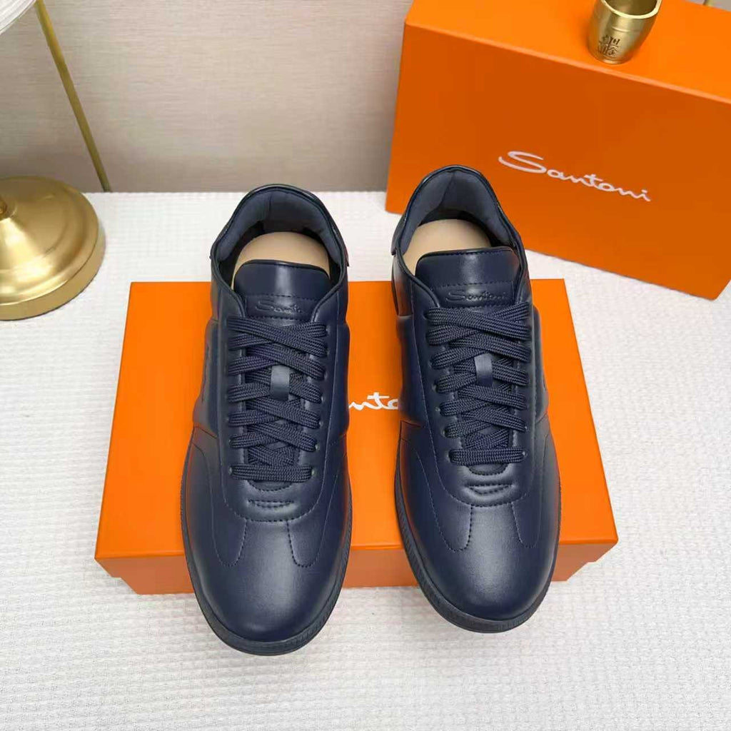 Santoni Embossed Low-Top Sneakers — front