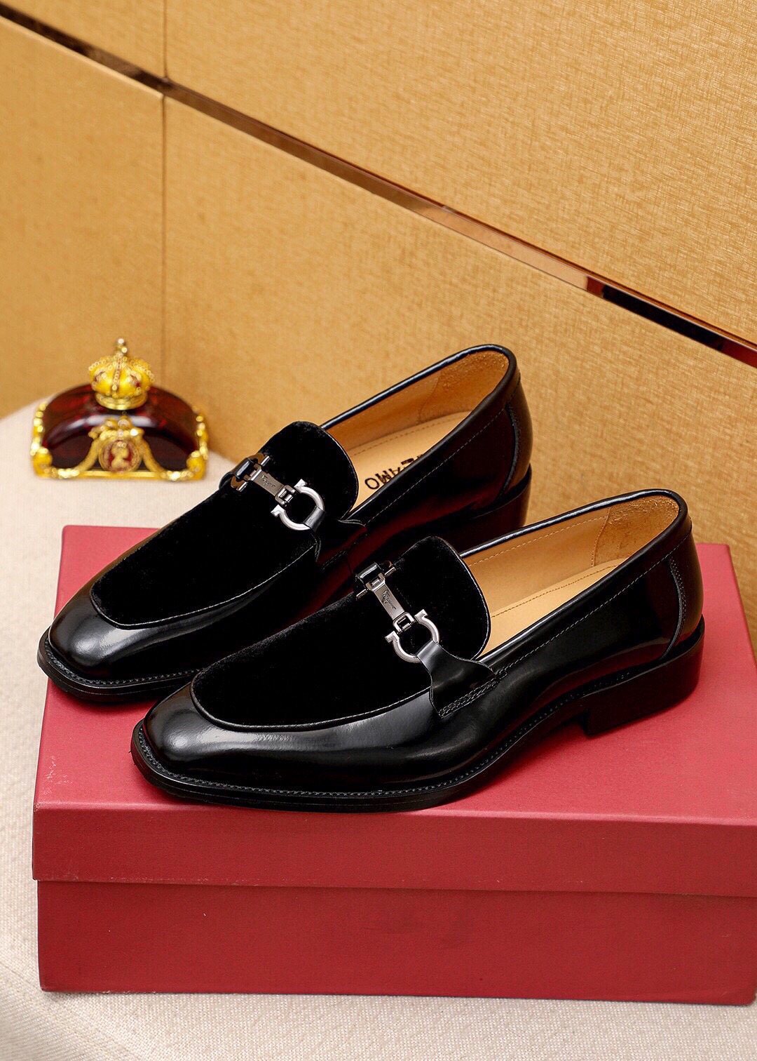 Ferragamo Metal Bit Loafers — front